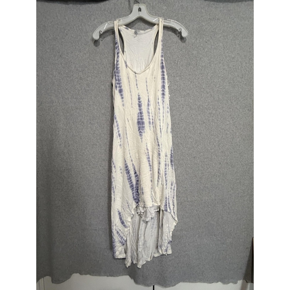 Splendid Dress Womens S White Tie Dye Scoop Neck Hi Low Racerback Sundress